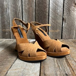 Steven by Steve Madden Addy cognac suede size 8